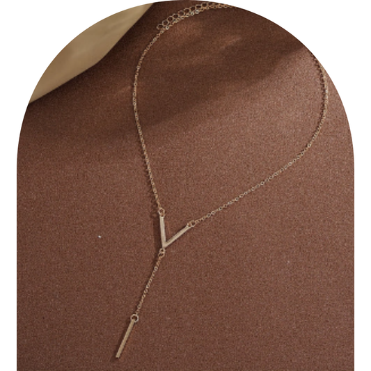 Elegant V-Shaped Tassel Necklace