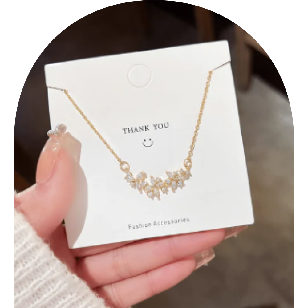 Stainless Steel Chain Flower Petals Shape Pendant
